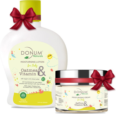 

Donum Oatmeal Shea Butter Lotion & Saffron Cream Combo For Baby(White)