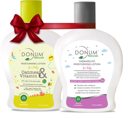 

Donum Oatmeal Shea Butter Lotion & Therapeutic Lotion Combo For Baby(White)