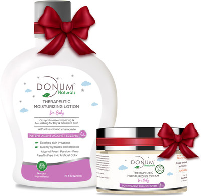 

Donum Dry skin Moisturizing Therapeutic Lotion & Cream Combo For Baby(White)