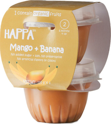 

happa Organic Mango + Banana Puree Cereal(220 g, 6+ Months)