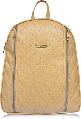 

Fristo Zip Backpack(Beige, 8 L)