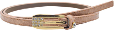 

Baluchi Women Casual Brown Artificial Leather Belt, Light brown
