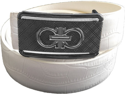 

SGE89 Men & Women Casual, Party, Formal, Evening White Artificial Leather Belt