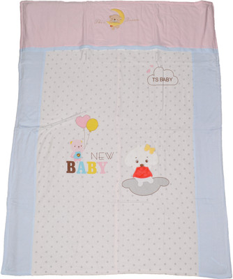 Baby Bucket Cartoon  Blanket(Cotton, Pink