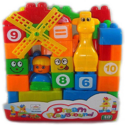 

nvcollections 40 Pices Colorful Blocks Puzzle Learning Game For kids ( Multicolor ) (40 Pcs)(Multicolor)