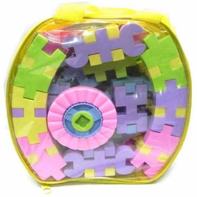 NV COLLECTION Colorful Blocks Puzzle Learning Game For kids (Multicolor) (50 Pcs)(Multicolor)
