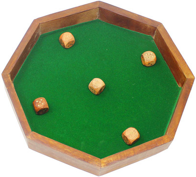 

SKAVIJ Wooden Dice Tray Board Game