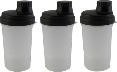 

Premsons Plastics Super Shaker Small Storage Sport Water Bottle Set Of 3 400 ml Shaker(Pack of 3, Grey)