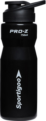 

Sportigoo PRO-Z Gym Water Sipper 750 ml Sipper(Pack of 1, Black), Black/white