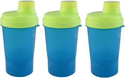 

Premsons Plastics Super Shaker Small Storage Sport Water Bottle Set Of 3 400 ml Shaker(Pack of 3, Blue)