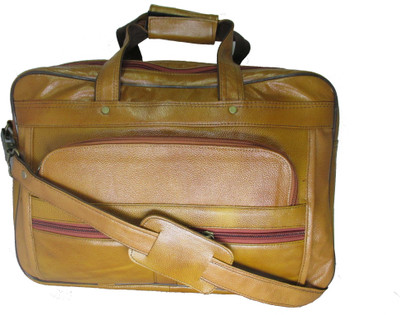 

iDODO Genuine Leather 15.6 inch Laptop Bag Medium Briefcase - For Men & Women(Black)