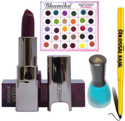 

AV Intanse Lipstick Nail Polish Bindi Kajal combo(Set of 4)