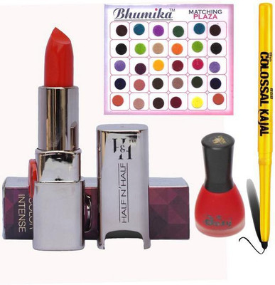 

AV Intanse Lipstick Nail Polish Bindi Kajal combo(Set of 4)