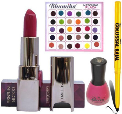 

AV Intanse Lipstick Nail Polish Bindi Kajal combo(Set of 4)