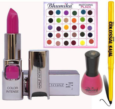 

AV Intanse Lipstick Nail Polish Bindi Kajal combo(Set of 4)