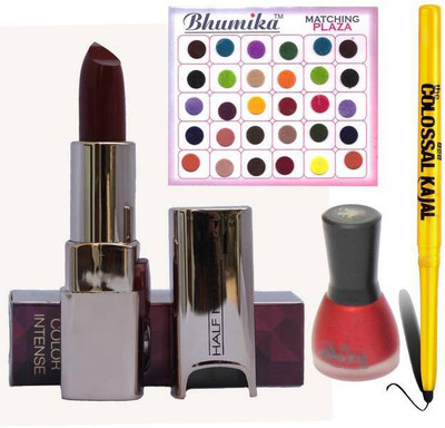 

AV Intanse Lipstick Nail Polish Bindi Kajal combo(Set of 4)