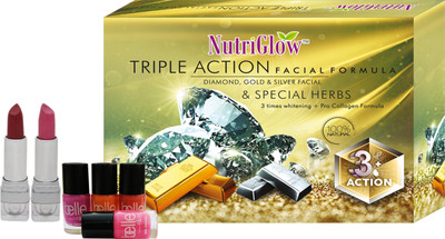 

NutriGlow Triple Action Facial Kit (250+10)(Set of 7)