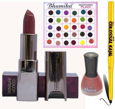 

AV Intanse Lipstick Nail Polish Bindi Kajal combo(Set of 4)
