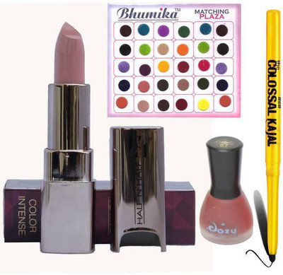 

AV Intanse Lipstick Nail Polish Bindi Kajal combo(Set of 4)