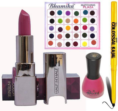 

AV Intanse Lipstick Nail Polish Bindi Kajal combo(Set of 4)