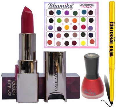 

AV Intanse Lipstick Nail Polish Bindi Kajal combo(Set of 4)