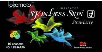 Okamoto Skinless Skin Strawberry Condom(Set of 2,20pcs) Condom(Set of 2, 20S)
