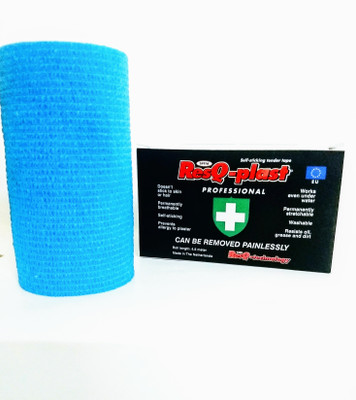 

SPITA ResQ Plast, Self-adhesive bandage (4.5m x 100mm) Light Blue Crepe Bandage(10 cm)