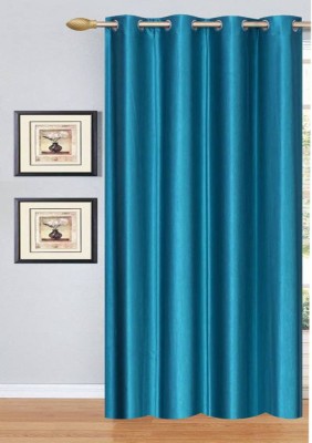 DEHATI STORE 152 cm (5 ft) Polyester Semi Transparent Window Curtain Single Curtain(Solid, Sky Blue, Aqua, Firozi)