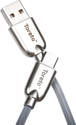 

TORETO TUC 524 USB Cable(Black, Grey)