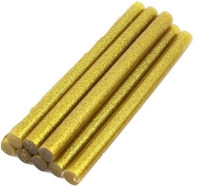 

Themisto Golden Golden Glitter Hot Melt Glue Stick Pack OF 8 Pc | Golden Hot Melt Glue Stick - 8 g