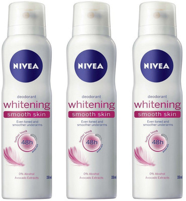 

Nivea Whitening Smooth Skin Spray for Women 150ML Each (Pack of 3) Deodorant Spray - For Women(450 ml, Pack of 3)