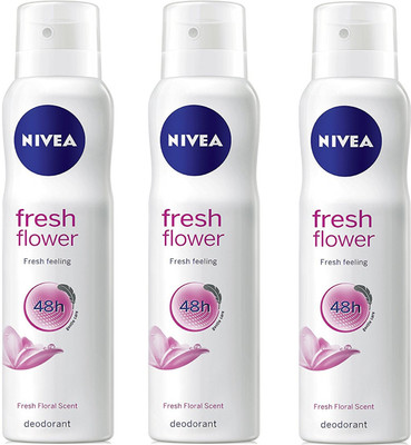 

Nivea Fresh Flower Deodorant Spray for Women 150ML Each (Pack of 3) Deodorant Spray - For Women(450 ml, Pack of 3)