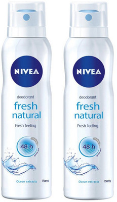 

Nivea Fresh Natural Deodorant Spray for Women 150ML Each (Pack of 2) Deodorant Spray - For Women(300 ml, Pack of 2)