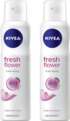 

Nivea Fresh Flower Deodorant Spray for Women 150ML Each (Pack of 2) Deodorant Spray - For Women(300 ml, Pack of 2)