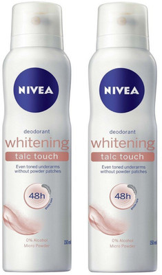 

Nivea Whitening Talc Touch Deodorant Spray for Women 150ML Each (Pack of 2)v Deodorant Spray - For Women(300 ml, Pack of 2)