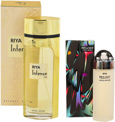

Riya INTENSE GOLD PERFUME 80 ML +BLACK MELODY PERFUME 30 ML Deodorant Spray - For Men & Women(80 ml)
