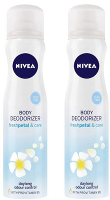 

Nivea FreshPetal & Care Gas Free Body Deodorizer for Women 120ML Each (Pack of 2) Deodorant Spray - For Women(240 ml, Pack of 2)