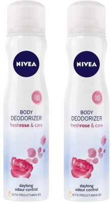 

Nivea FreshRose & Care Gas Free Body Deodorizer for Women 120ML Each (Pack of 2) Deodorant Spray - For Women(240 ml, Pack of 2)