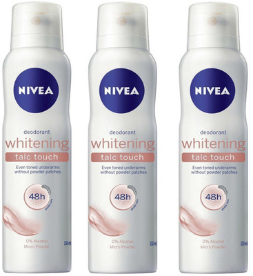 

Nivea Whitening Talc Touch Deodorant Spray for Women 150ML Each (Pack of 3)v Deodorant Spray - For Women(450 ml, Pack of 3)