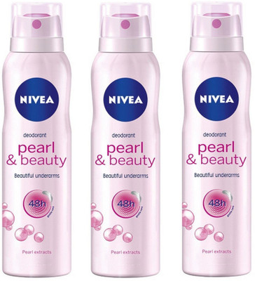 

Nivea Pearl & Beauty Deodorant Spray for Women 150ML Each (Pack of 3) Deodorant Spray - For Women(450 ml, Pack of 3)
