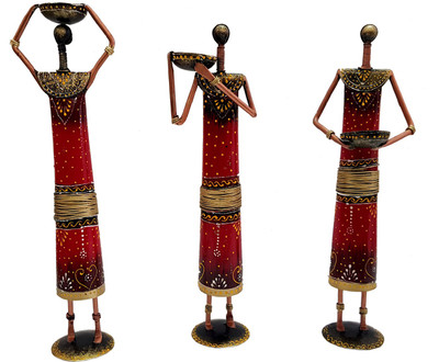 MARWAR DELIGHTS 1 Compartments Iron Candle Holder(Multicolor)