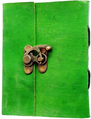 

SV Traders A5 Diary(Genuine Leather With Antique Lock, Green)