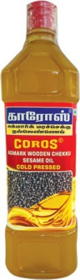 Coros oil Traditionally made Organic Cold Pressed Wooden Chekku Sesame Oil Sesame Oil Plastic Bottle(1 L)