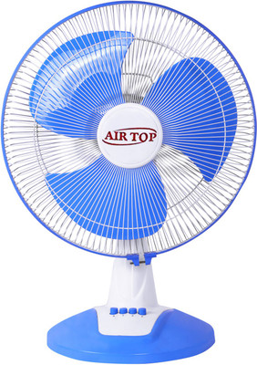 

Airtop 16” Table Fan High Speed 3 Blade Table Fan(White Blue, Pack of 1), Blue;white
