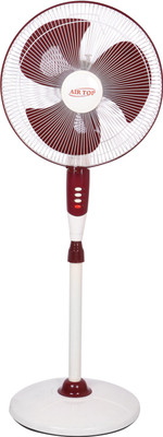 

Airtop 16” Pedestal Fan Normal Speed 3 Blade Pedestal Fan(Ivory cherry, White, Pack of 1), Maroon;white