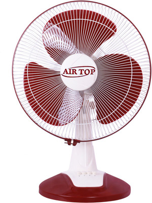 

Airtop 16” Table Fan High Speed 3 Blade Table Fan(White Red, Pack of 1), Red;white