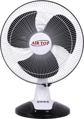 

Airtop 16” Table Fan High Speed 3 Blade Table Fan(White Black, Pack of 1), Black;white