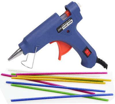

OKASTA 20W I High Quality I With 8 Glitter Glue Sticks Hot Melt Glue Gun Kit OK155 For Art and Crafts , Diy , Kirigami , Paper , PCB , Plush Toys , Crafts , Wood , Box , Professional hi -tech Electronic Standard Temperature Corded Glue Gun(7 mm)