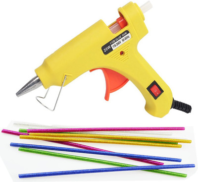 

OKASTA 20W I High Quality I With 8 Glitter Glue Sticks Hot Melt Glue Gun Kit OK157 For Art and Crafts , Diy , Kirigami , Paper , PCB , Plush Toys , Crafts , Wood , Box , Professional hi -tech Electronic Standard Temperature Corded Glue Gun(7 mm)