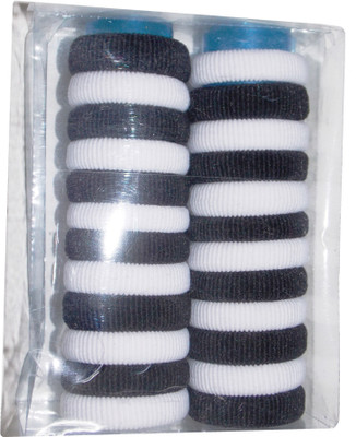 

KONIT (Pack Of 24) Small Black and White Soft Hair Bands In Rubber Band(Black, White)